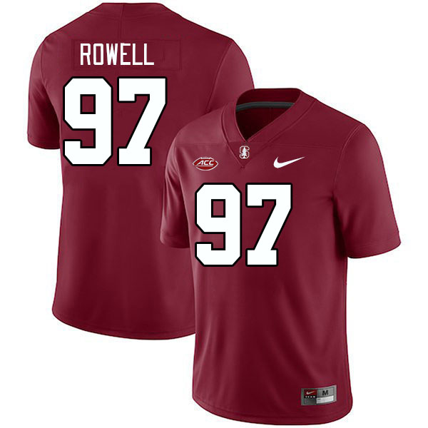 Men #97 Zach Rowell Stanford Cardinal 2024 ACC Conference College Football Jerseys Stitched-Cardinal